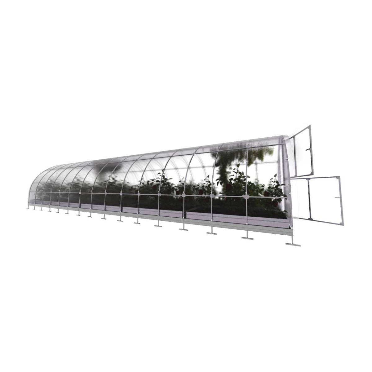 Växthus KLASIKA TUBE 30 m2, 3 m x 10 m, 6 mm polykarbonatöverdrag