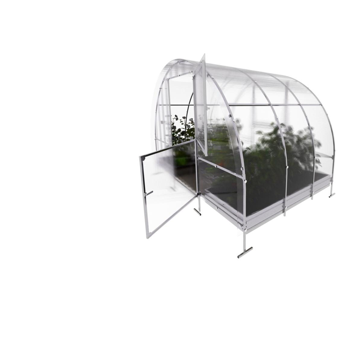 Växthus KLASIKA EASY 6 m2, 3 m x 2 m, 6 mm polykarbonatöverdrag