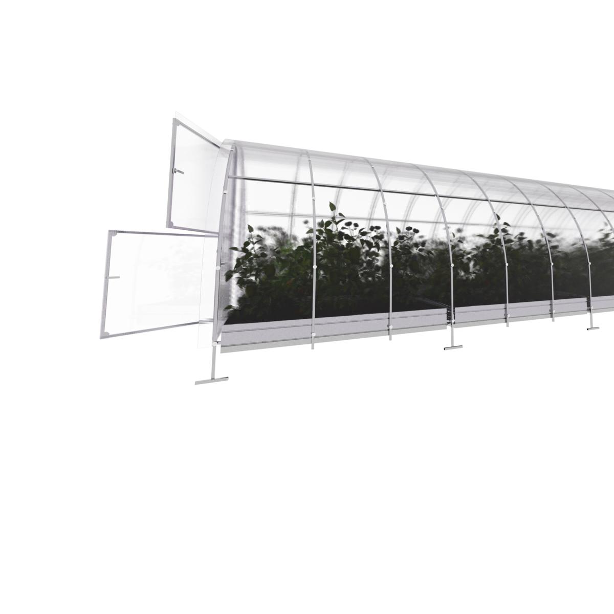 Växthus KLASIKA EASY 24 m2, 3 m x 8 m, 4 mm polykarbonatöverdrag