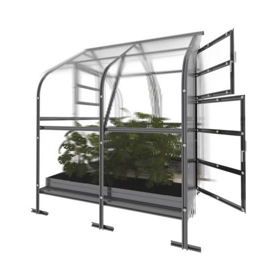 Växthus KLASIKA DROP 5 m2, 2,5 m x 2 m, 4 mm polykarbonatöverdrag