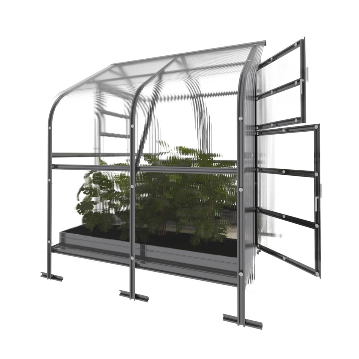 Växthus KLASIKA DROP 5 m2, 2,5 m x 2 m, 6 mm polykarbonatöverdrag