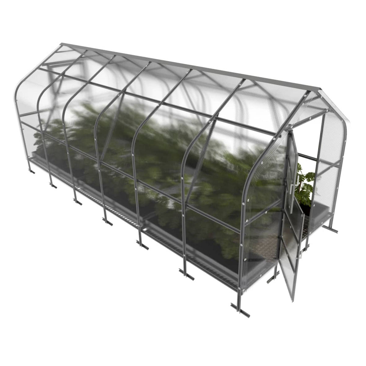 Växthus KLASIKA DROP 15 m2, 2,5 m x 6 m, 6 mm polykarbonatöverdrag