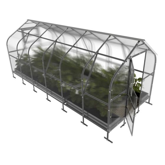 Växthus KLASIKA DROP 15 m2, 2,5 m x 6 m, 6 mm polykarbonatöverdrag
