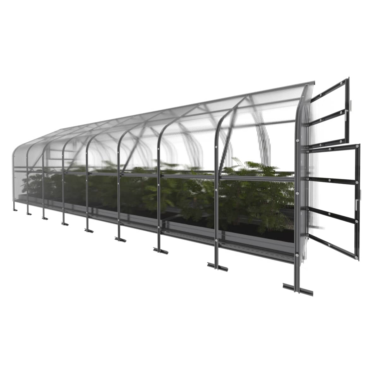 Växthus KLASIKA DROP 20 m2, 2,5 m x 8 m, 6 mm polykarbonatöverdrag