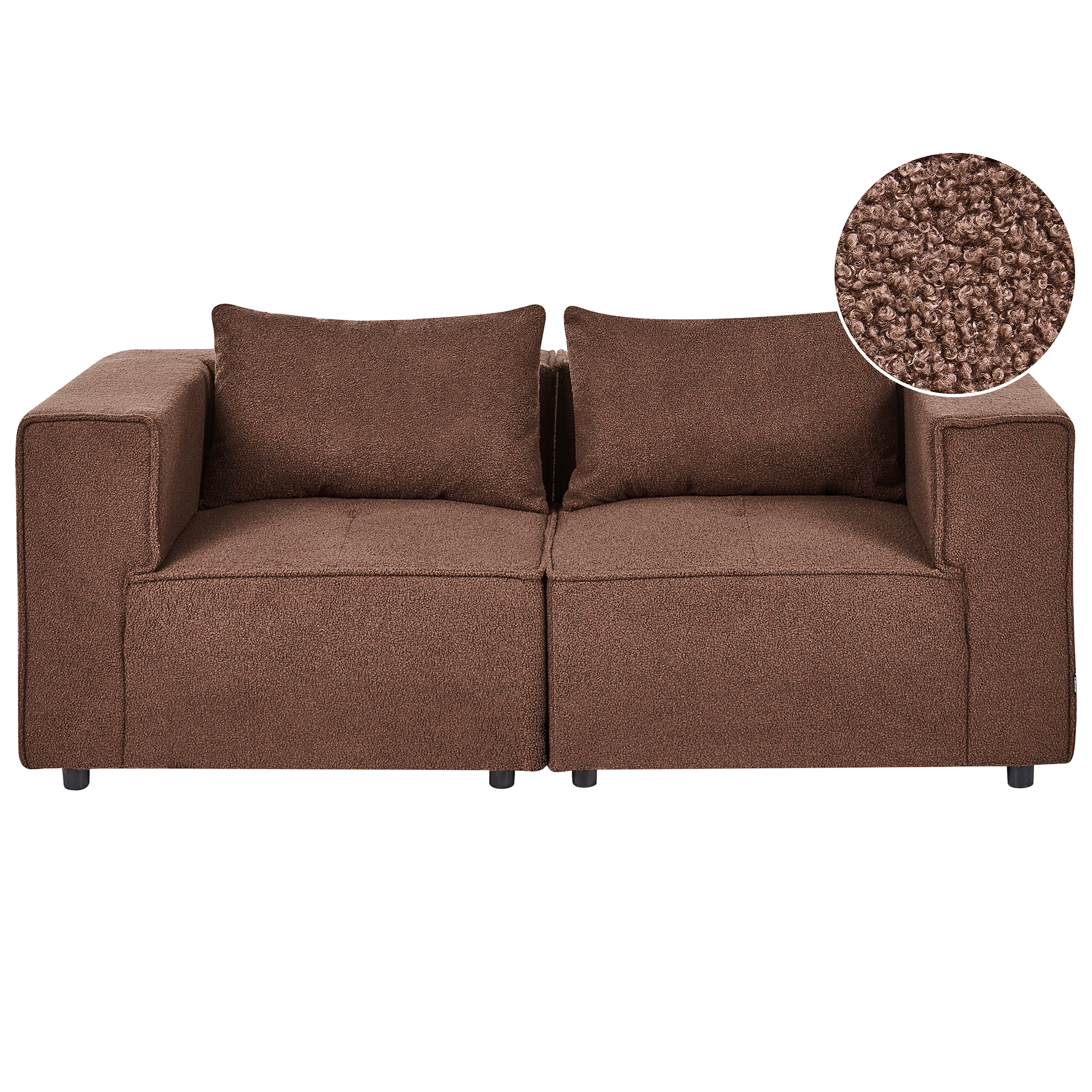 Modulsoffa 2-sits AXEBO Bouclé Brun