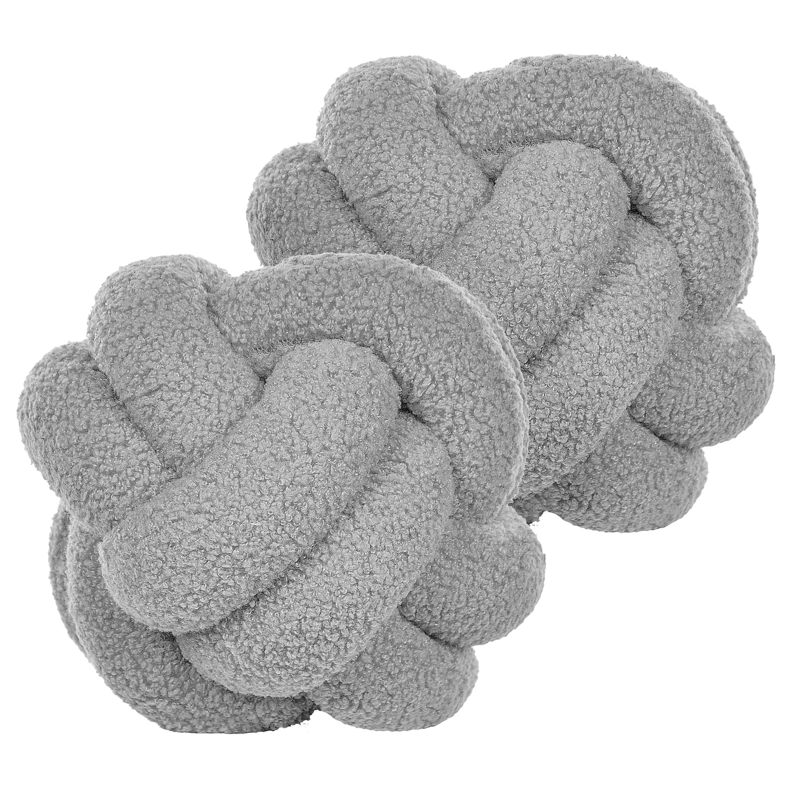 Set med 2 prydnadskuddar MALNI 19 x 19 cm Bouclé Grå Monokromt