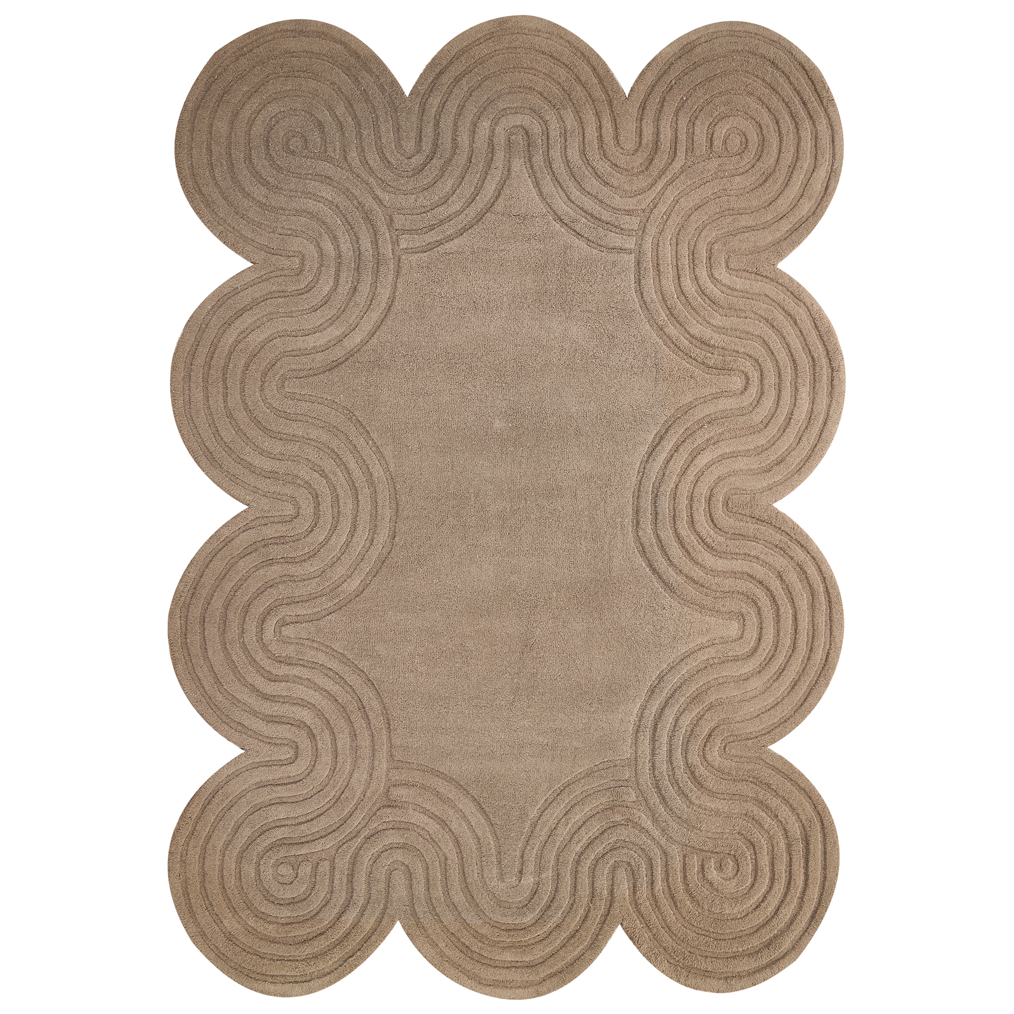 Matta MALVAN Taupe 160 x 230 cm Ull