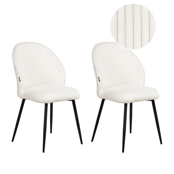Set med 2 matstolar ELOY Manchester Off-White