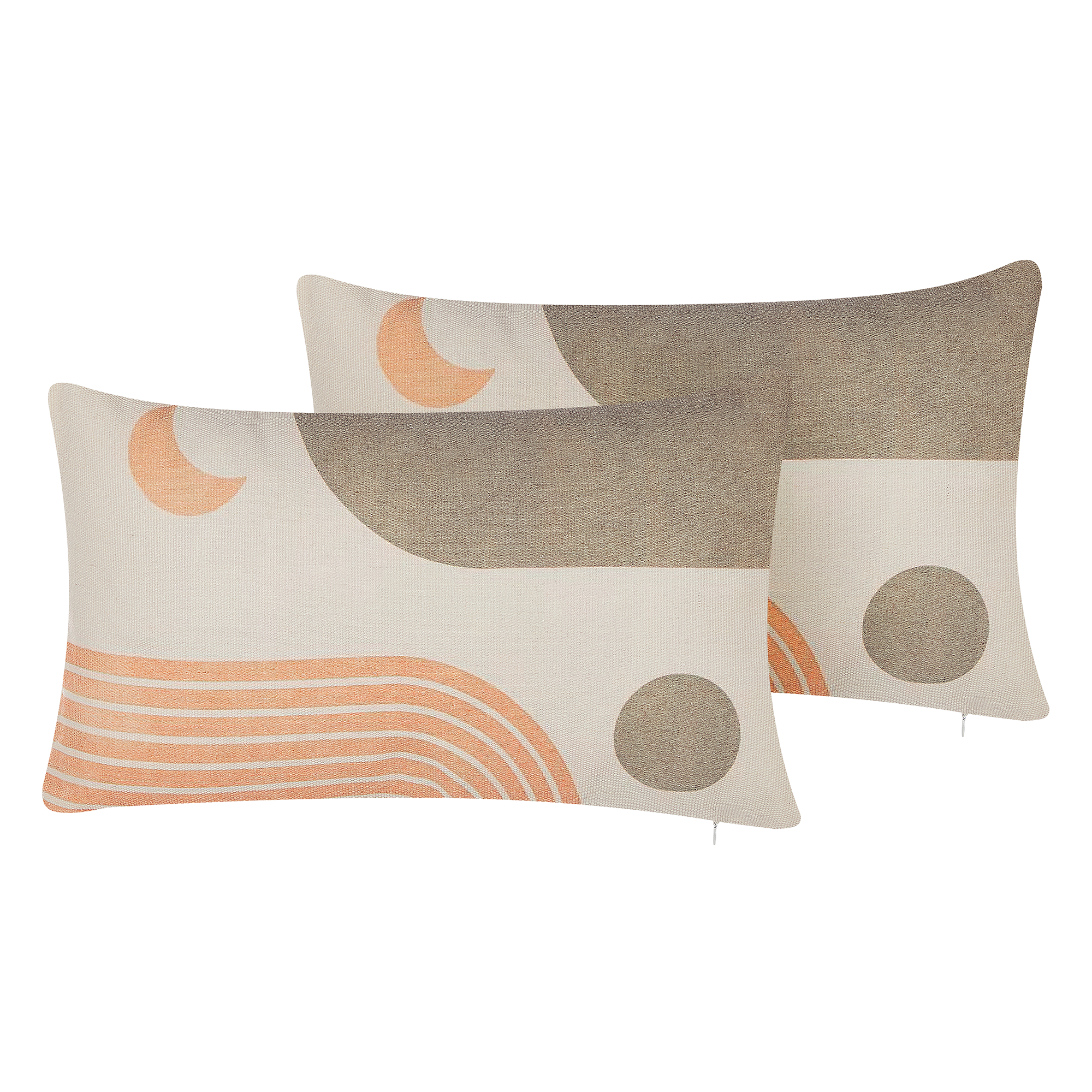 Set med 2 prydnadskuddar MELAMPODIUM 30 x 50 cm Flerfärgad Abstrakt tryck