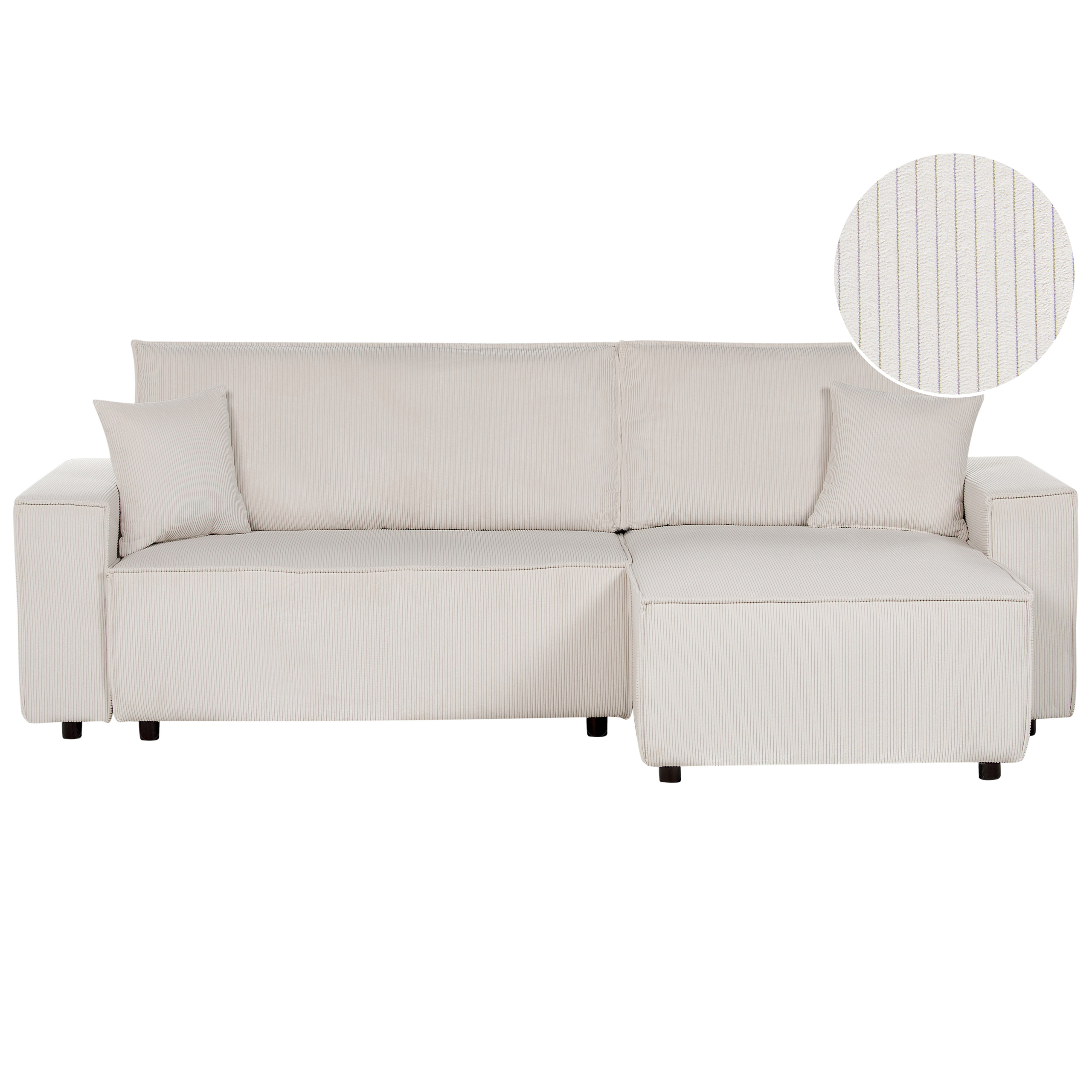 Hörnbäddsoffa 3-sits ABACKA Manchester Off-White Vänstervänd
