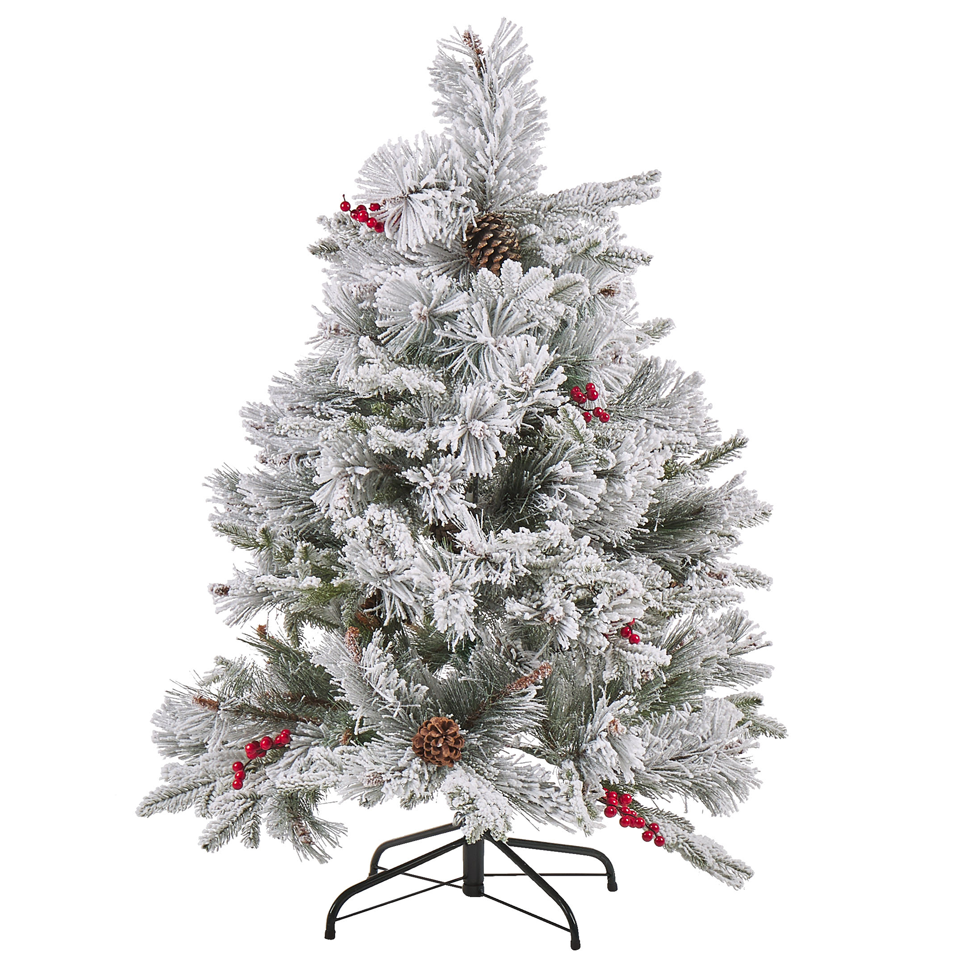 Snöklädd konstgjord julgran MASALA 120 cm Vit