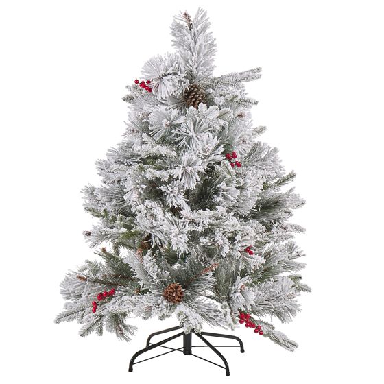 Snöklädd konstgjord julgran MASALA 120 cm Vit