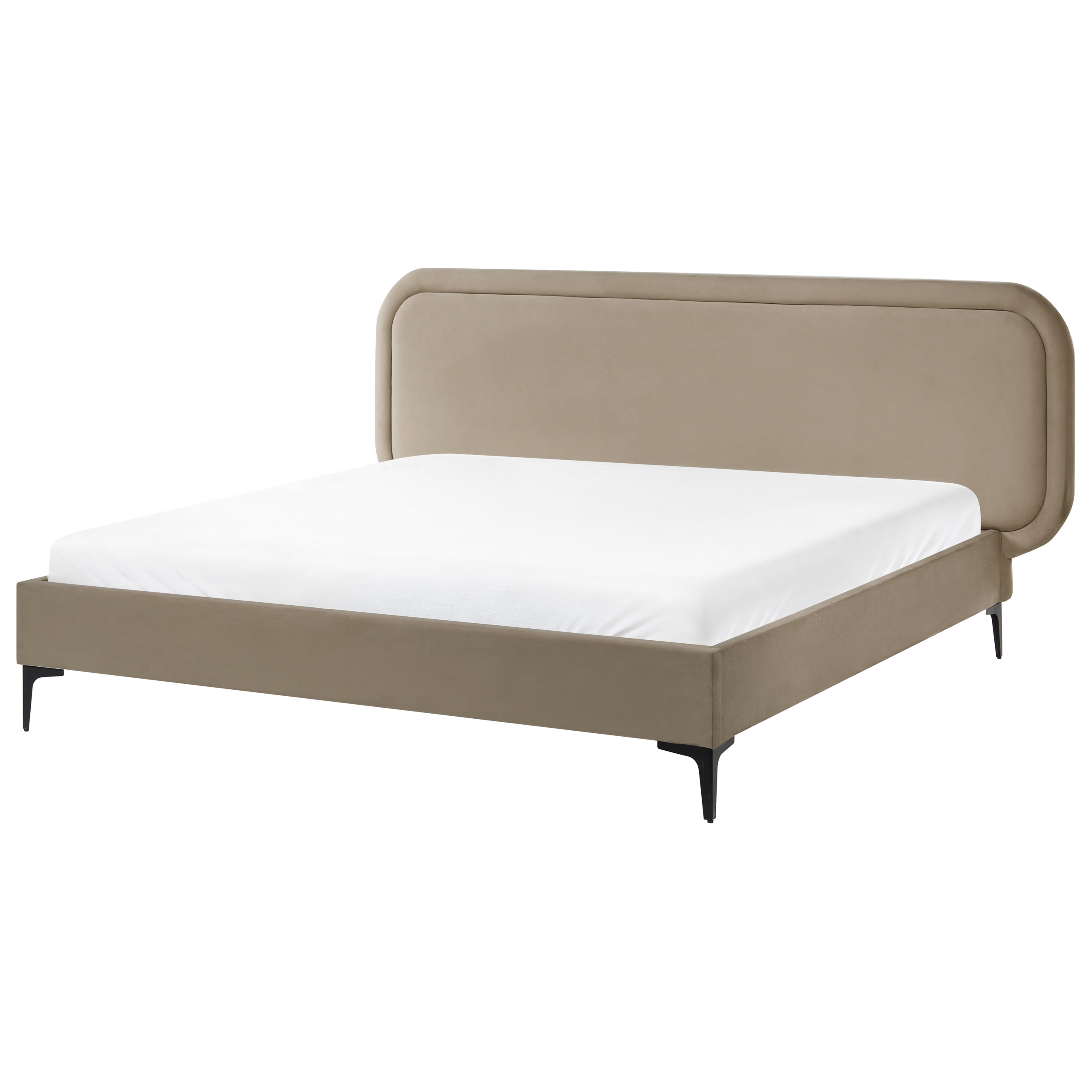 Säng med lamellram Sammet SUZETTE 160 x 200 cm Beige