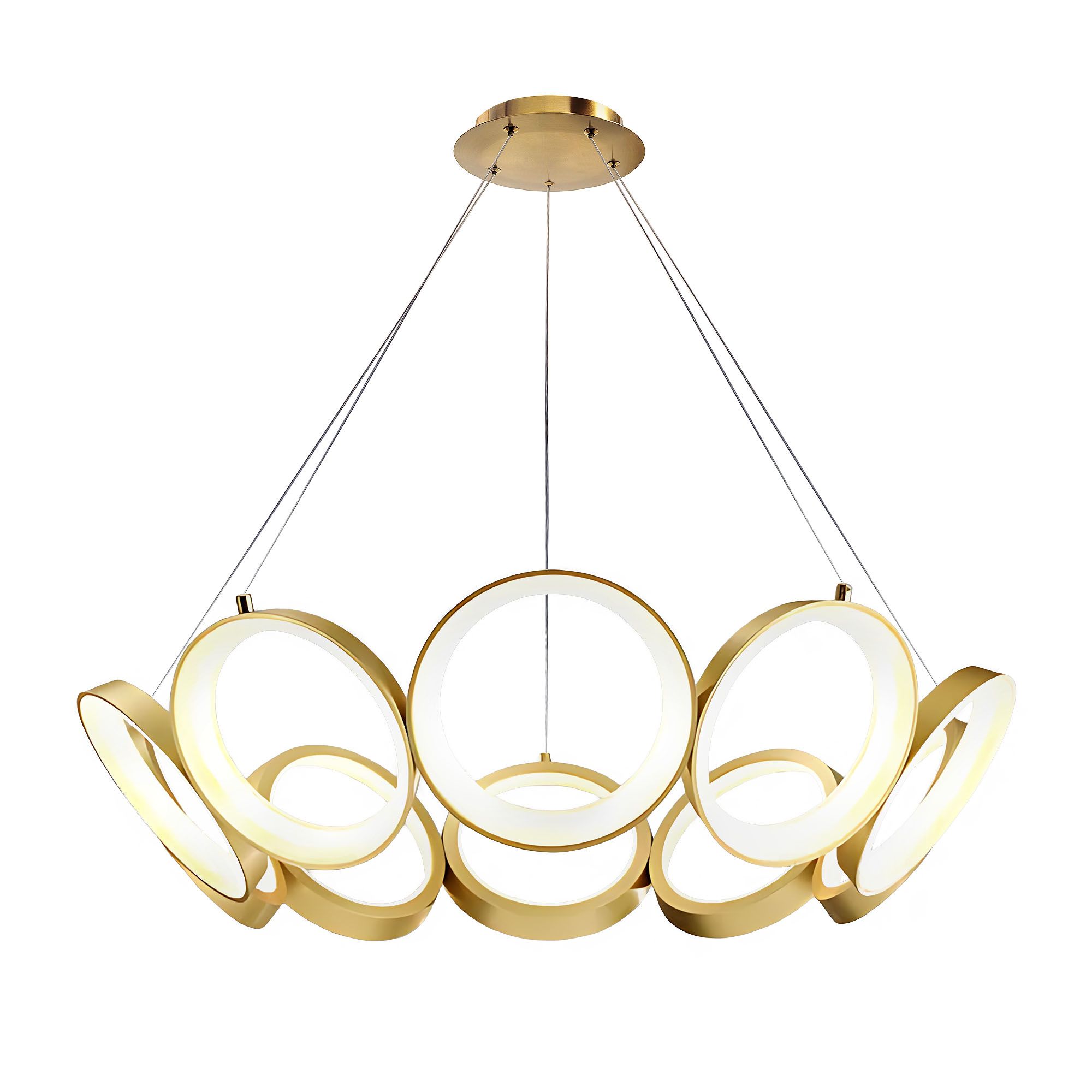 TOOLIGHT hängande taklampa APP1800-CP LED Guld 80x80x20cm