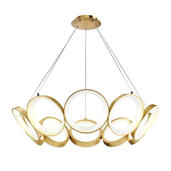 TOOLIGHT hängande taklampa APP1800-CP LED Guld 80x80x20cm