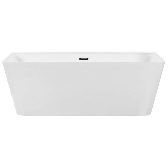 Badkar med rygg mot väggen HASSEL 1700 x 800 mm Vit