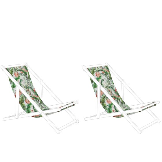 Set med 2 ersättningstyger för solstol ANZIO/AVELLINO 113 x 44 cm Flerfärgad