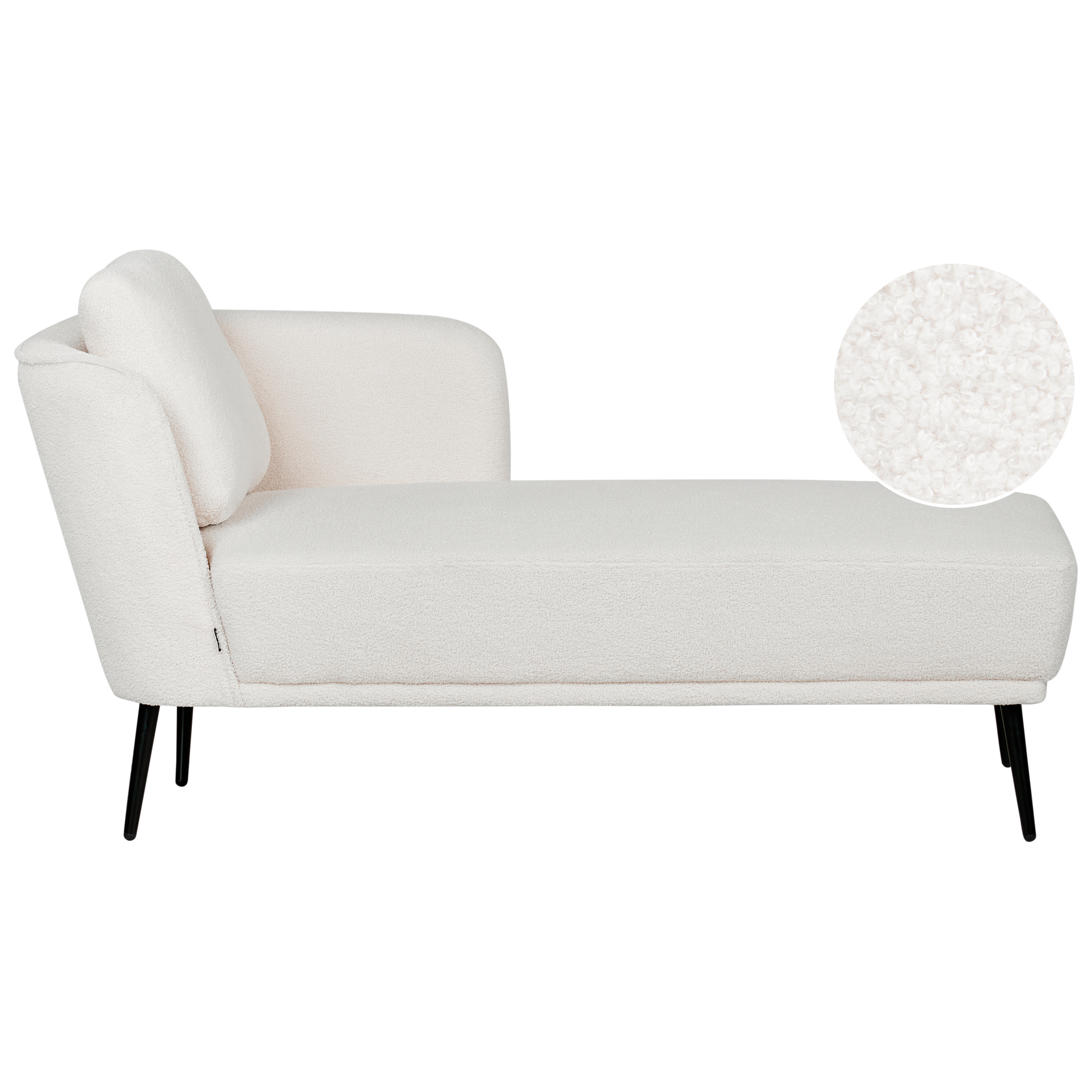 Vänstervänd schäslong ARTHEZE Bouclé Off-White