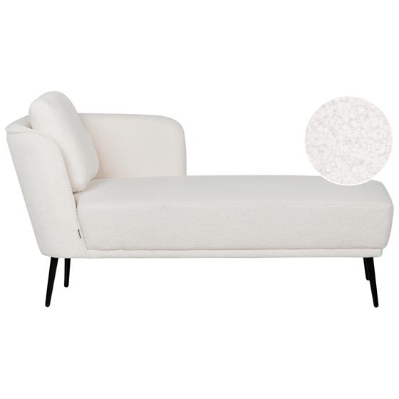 Vänstervänd schäslong ARTHEZE Bouclé Off-White