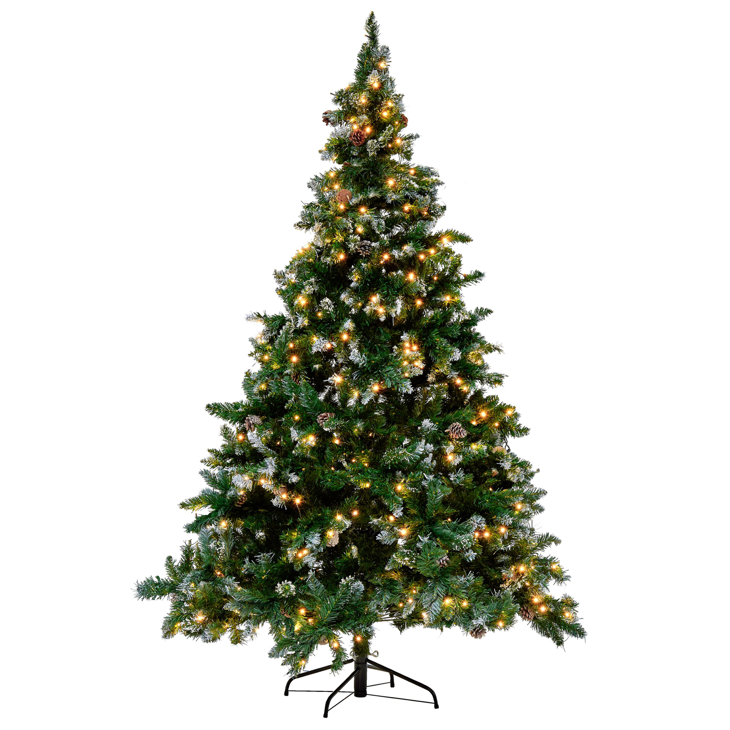 Konstgjord julgran LED PALOMAR 180 cm Mörkgrön