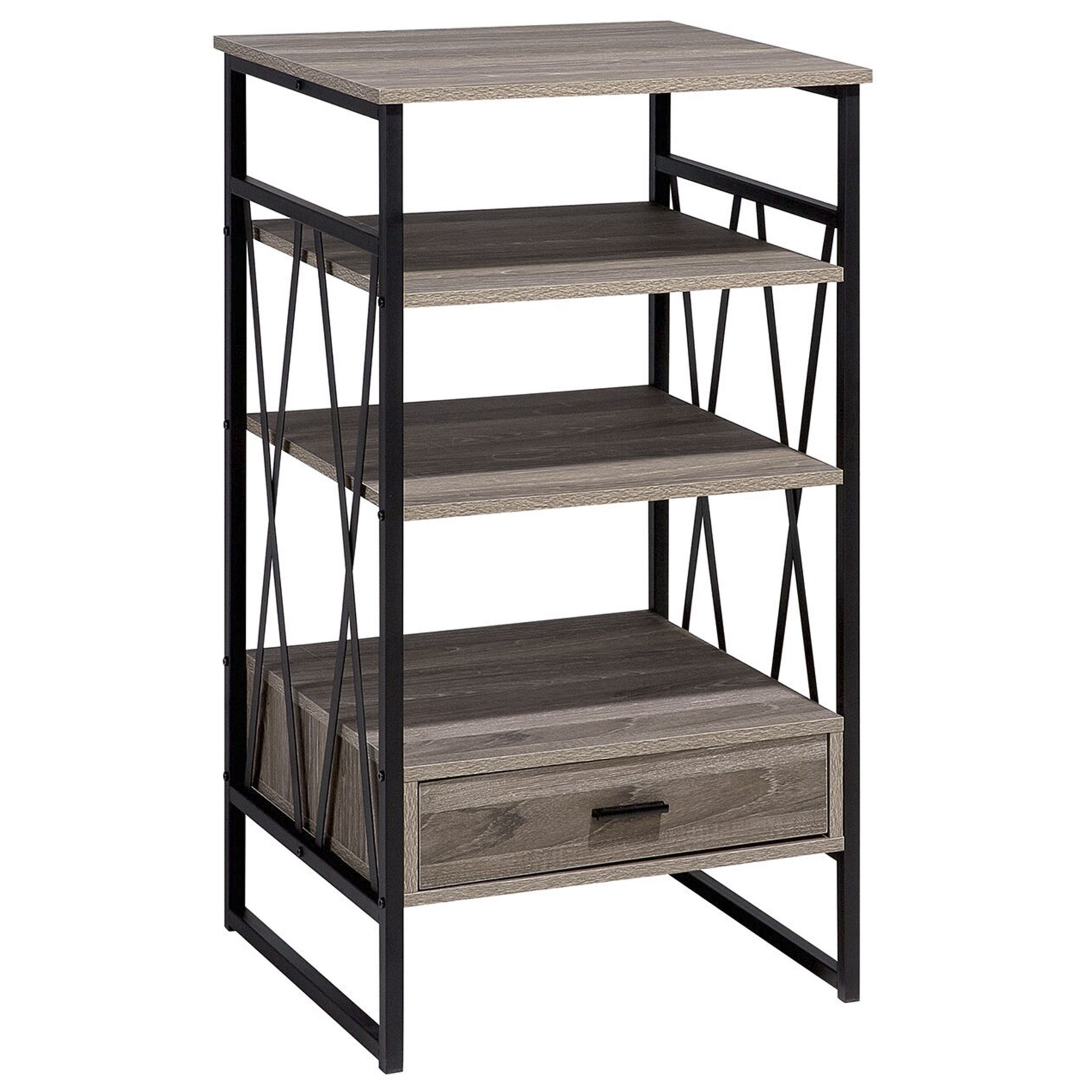 Hyllsystem med 3 hyllplan KEENE 101 cm Taupe
