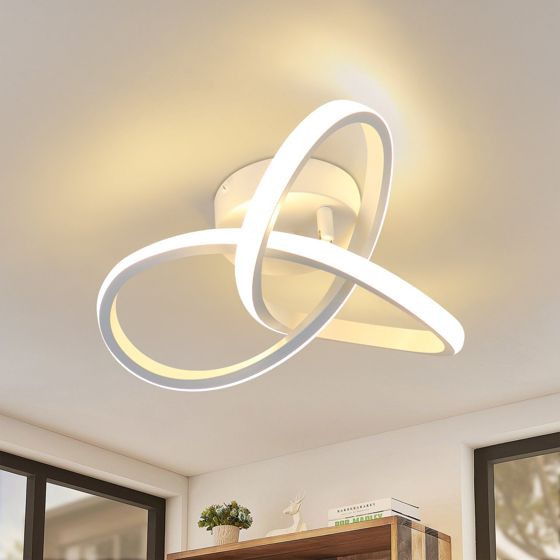 NETTLIFE modern vit, LED-taklampa, 3000K varmvit korridorlampa, 17W