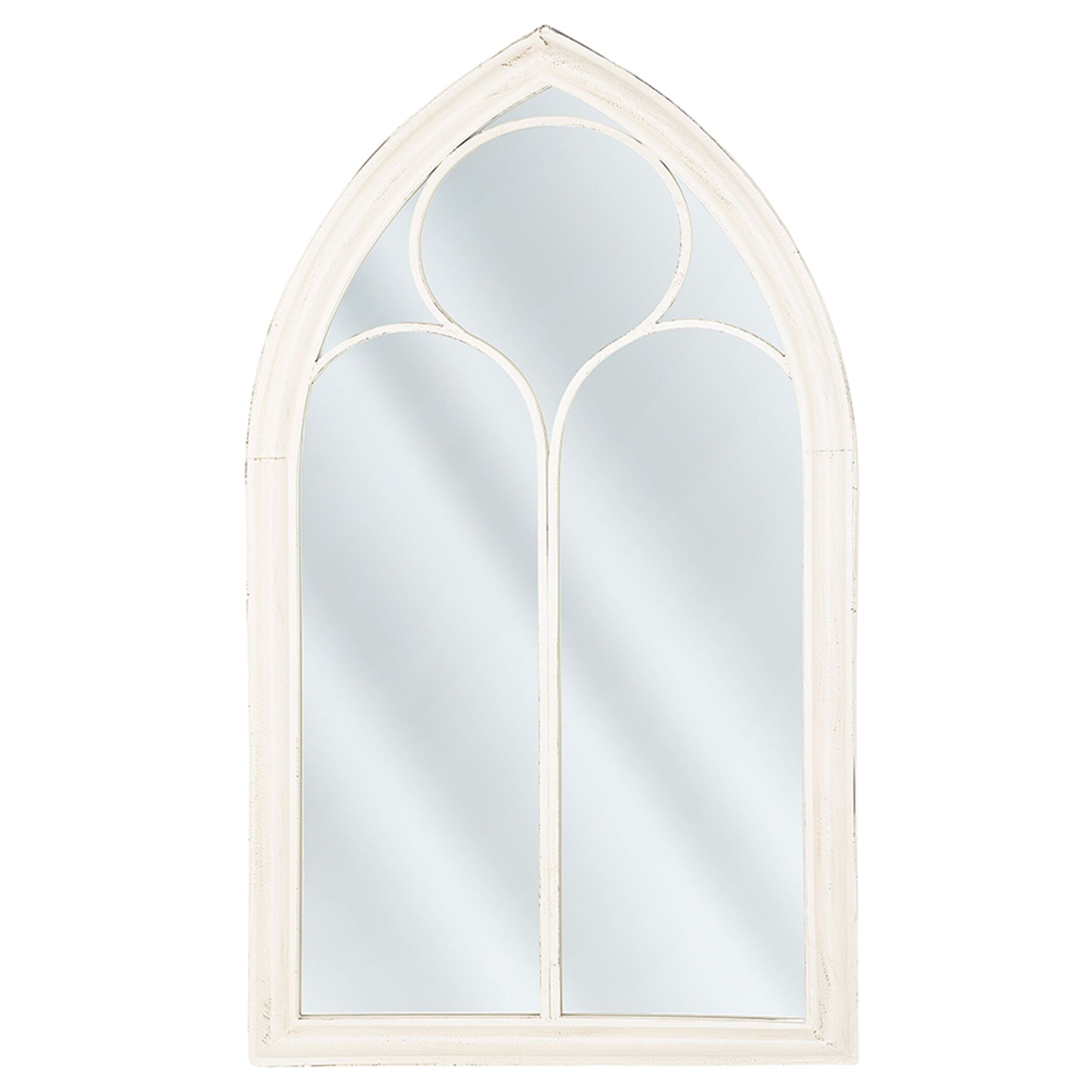Väggspegel TRELLY 62 cm 113 cm Metall Vit