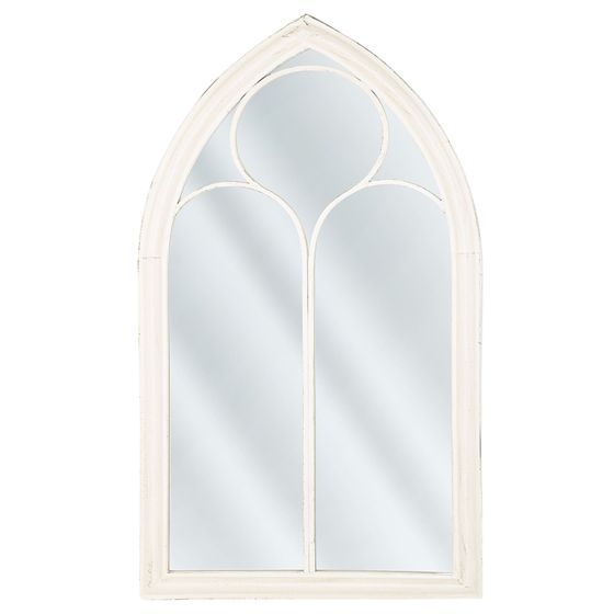 Väggspegel TRELLY 62 cm 113 cm Metall Vit