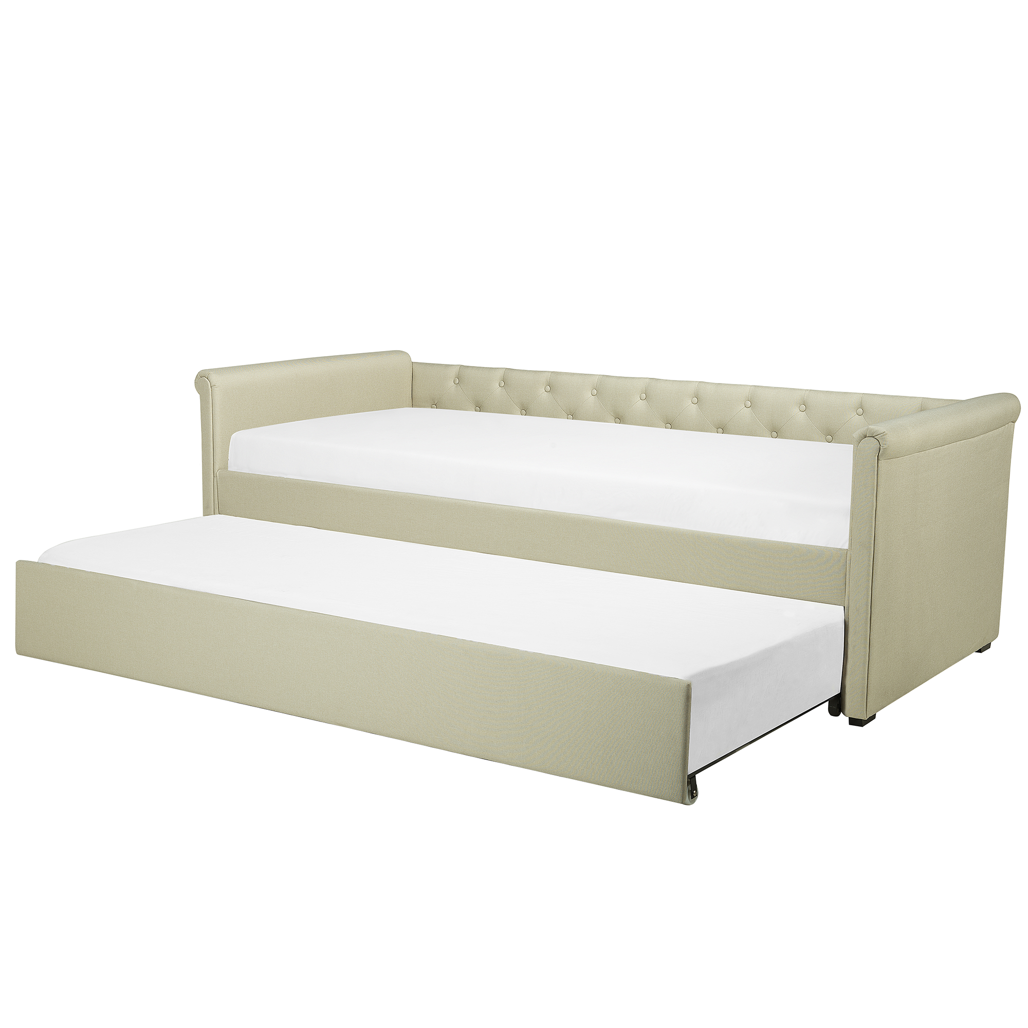 Utdragbar säng LIBOURNE 80 x 200 cm Beige