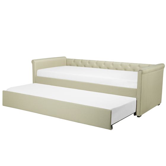 Utdragbar säng LIBOURNE 80 x 200 cm Beige