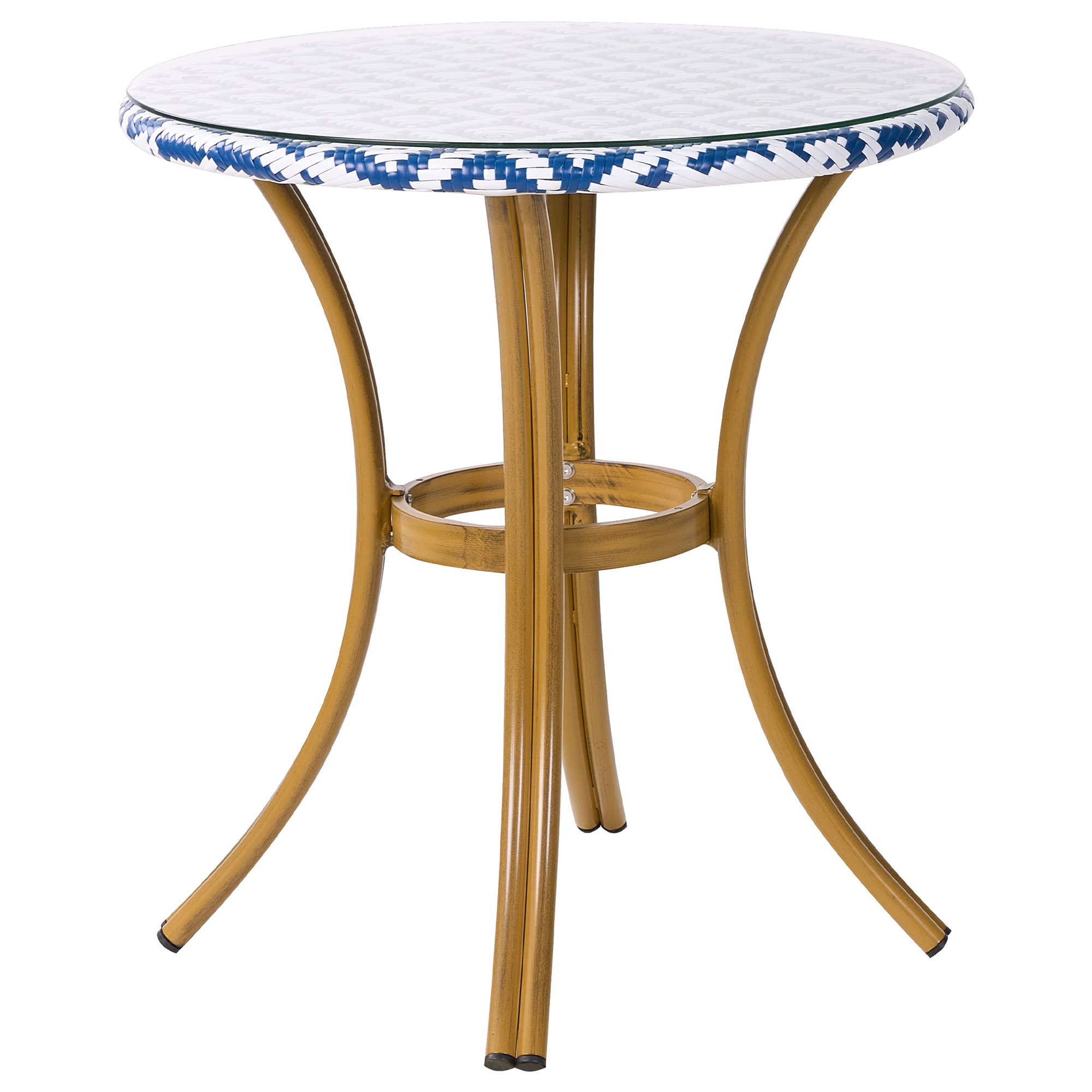 Bistrobord RIFREDDO 70 cm 70 cm Härdat glas Blå