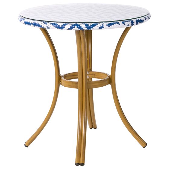Bistrobord RIFREDDO 70 cm 70 cm Härdat glas Blå
