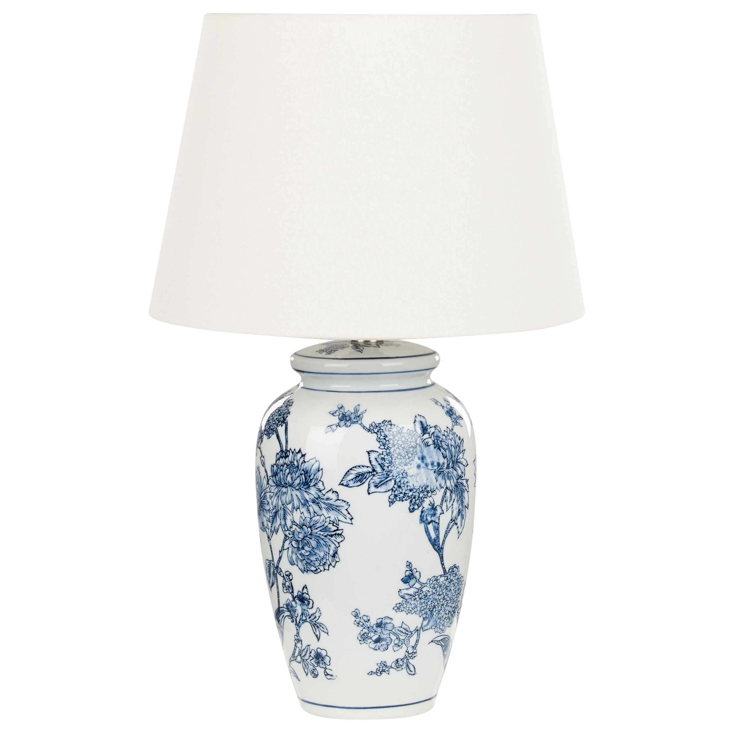 Bordslampa BELUSO Porslin Vit/ Blå