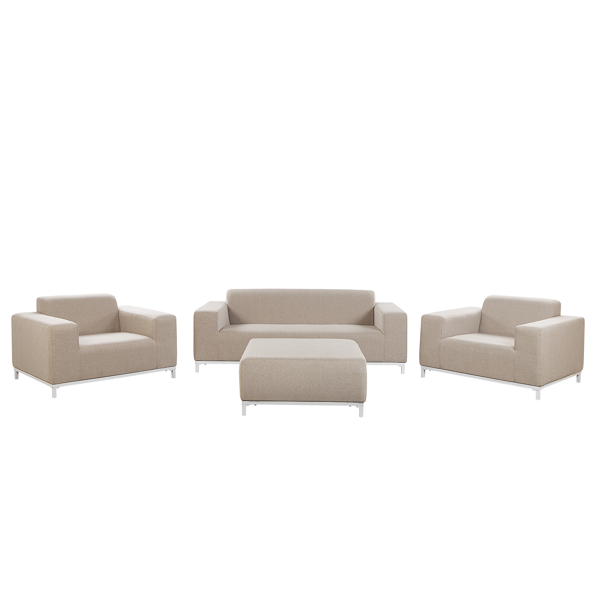 Trädgårdssoffgrupp med bord 5-sits ROVIGO Beige