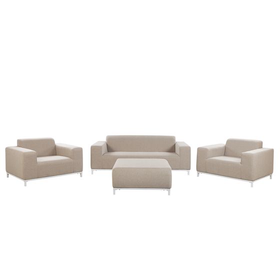Trädgårdssoffgrupp med bord 5-sits ROVIGO Beige