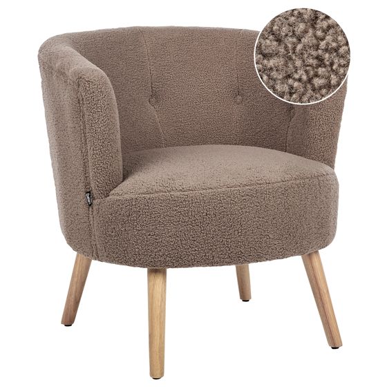 Fåtölj ODENZEN Bouclé Brun