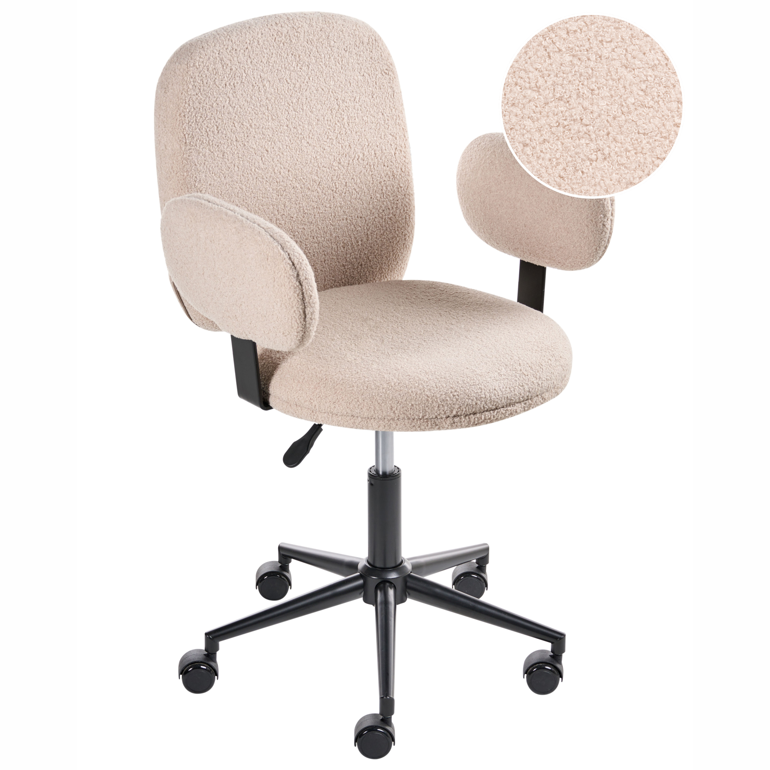 Skrivbordsstol MORAGA Bouclé Beige