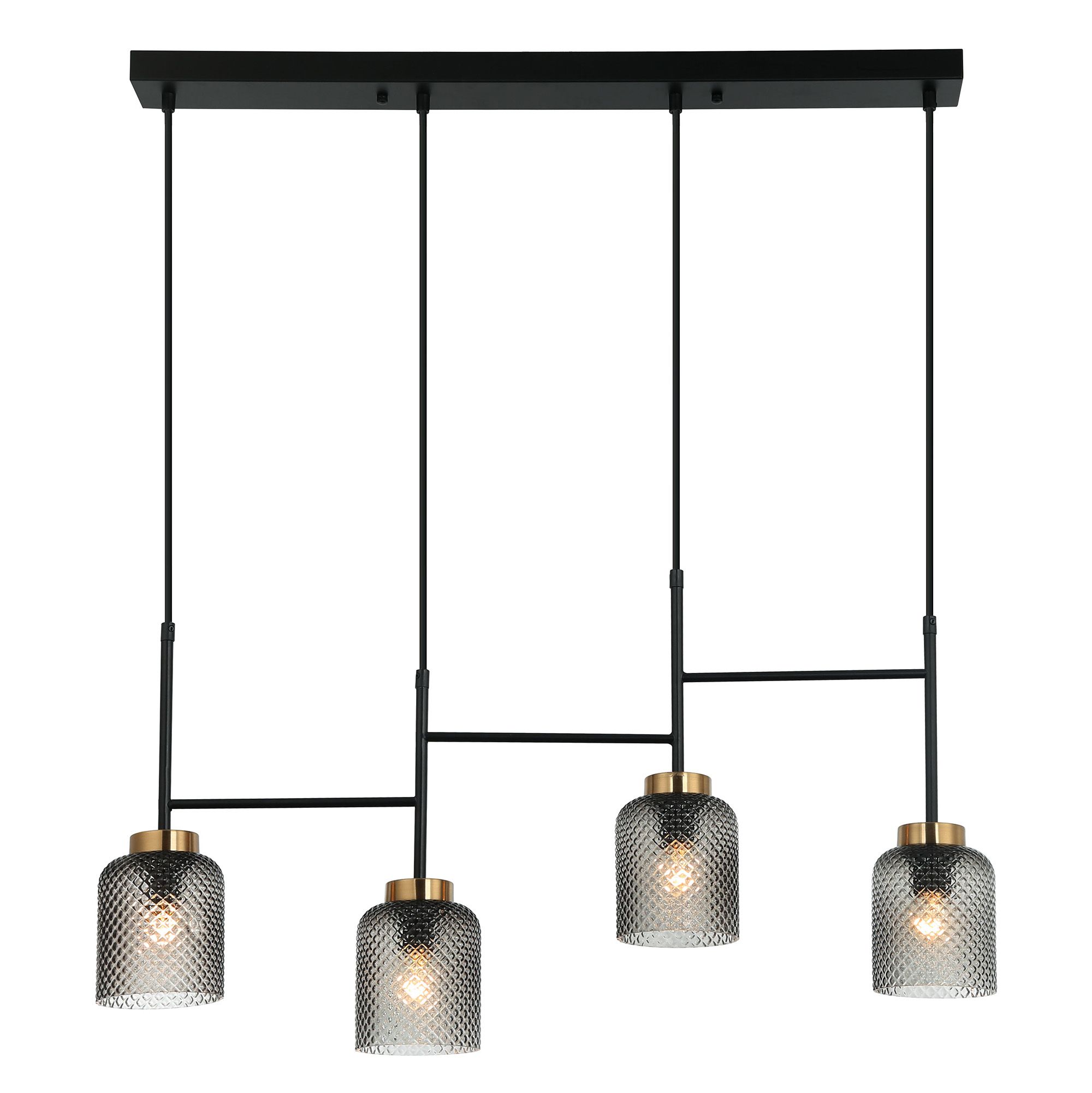 TOOLIGHT hängande taklampa APP1266-4CP Svart 20x16x20cm