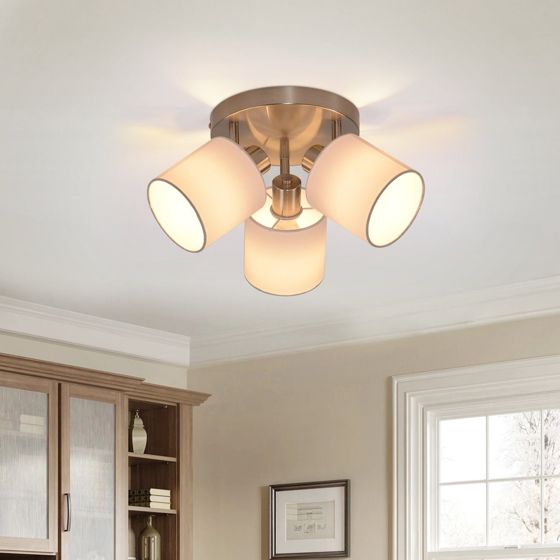 NETTLIFE 3 silverfärgade väggspotlights 350° justerbara e14 max25w vardagsrum sovrum kök utan glödlampa