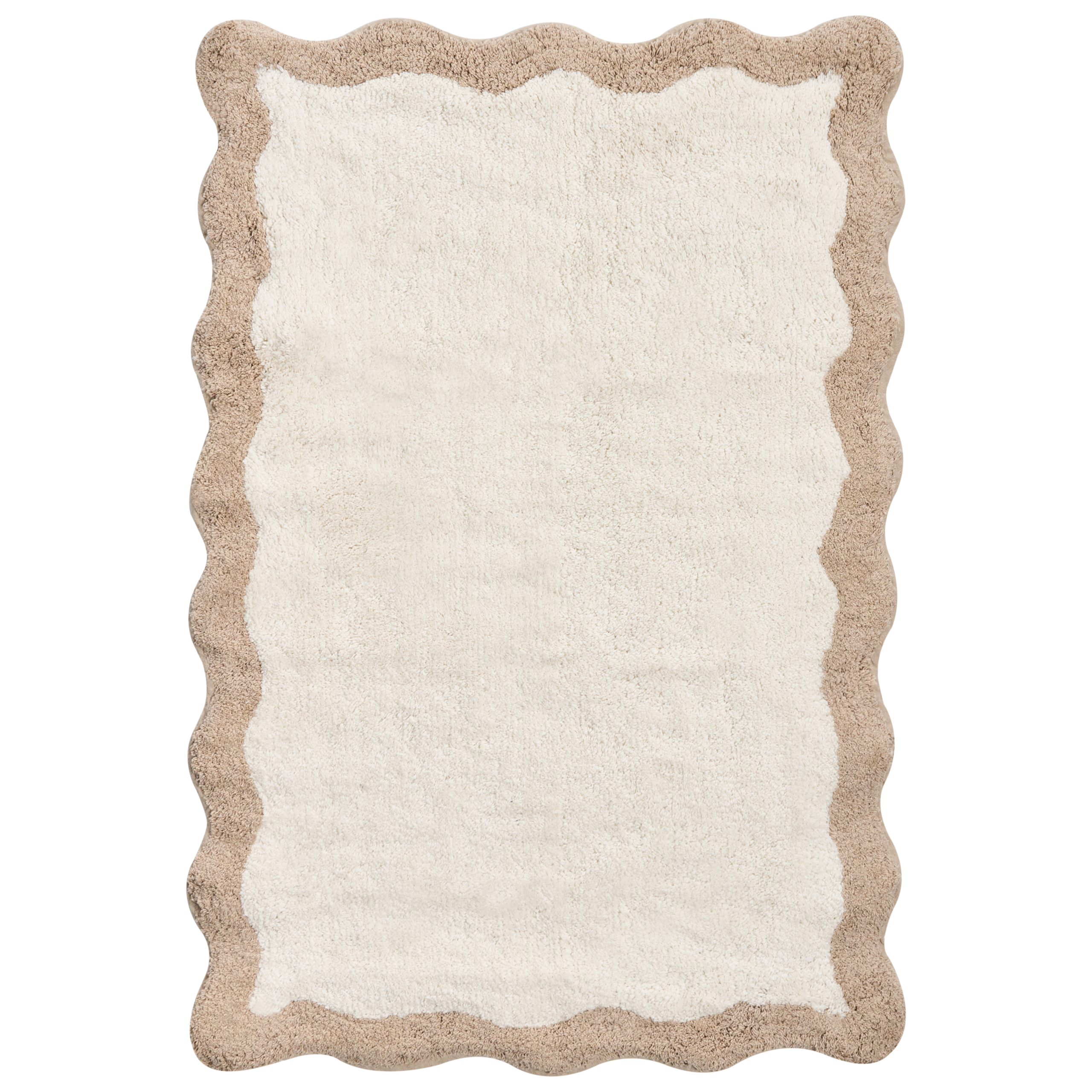 Badrumsmatta NANGAL Brun/ Beige 60 x 90 cm Bomull