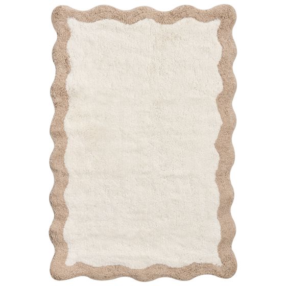 Badrumsmatta NANGAL Brun/ Beige 60 x 90 cm Bomull