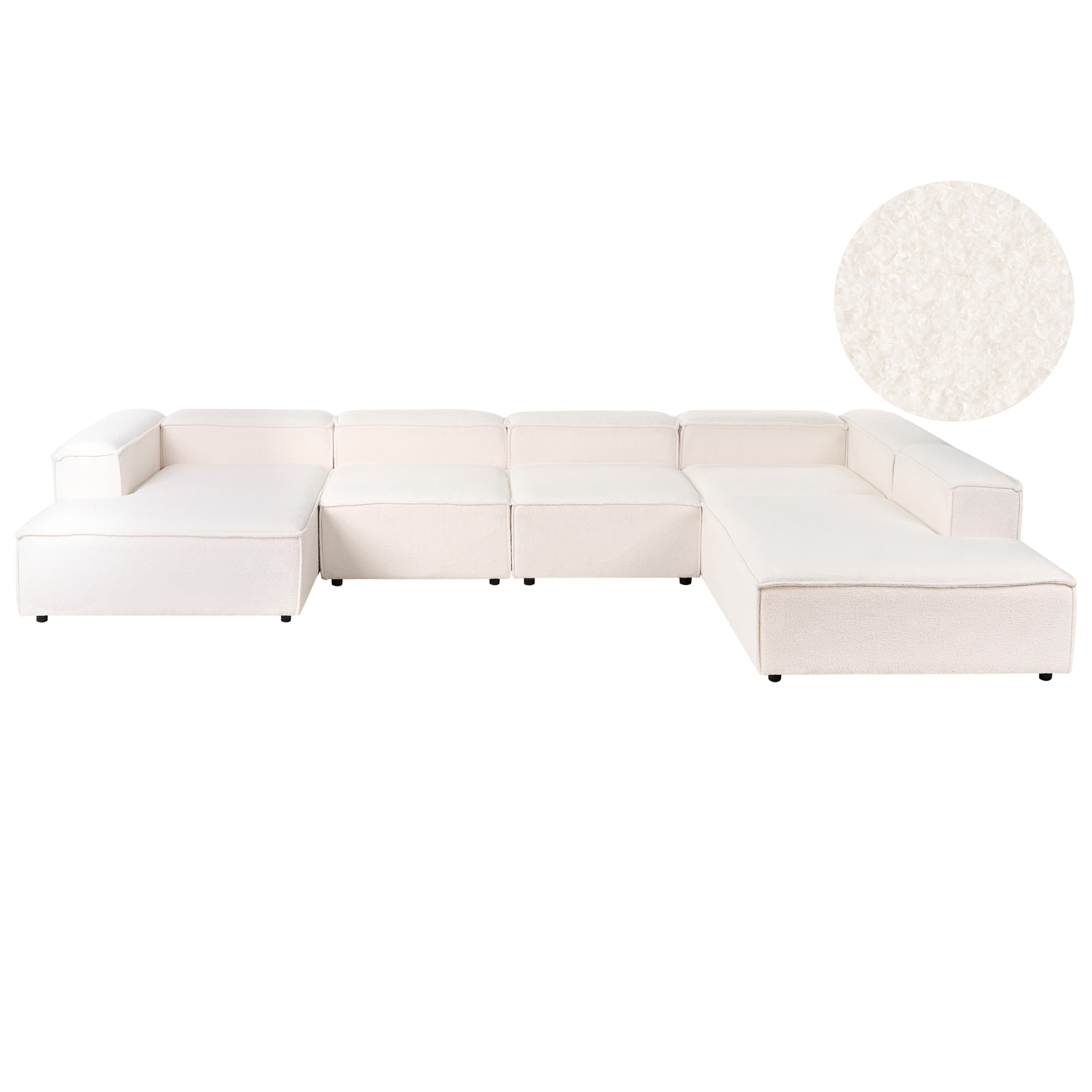 Modulär hörnsoffa 5-sits ARDAL Bouclé Off-White Vänstervänd