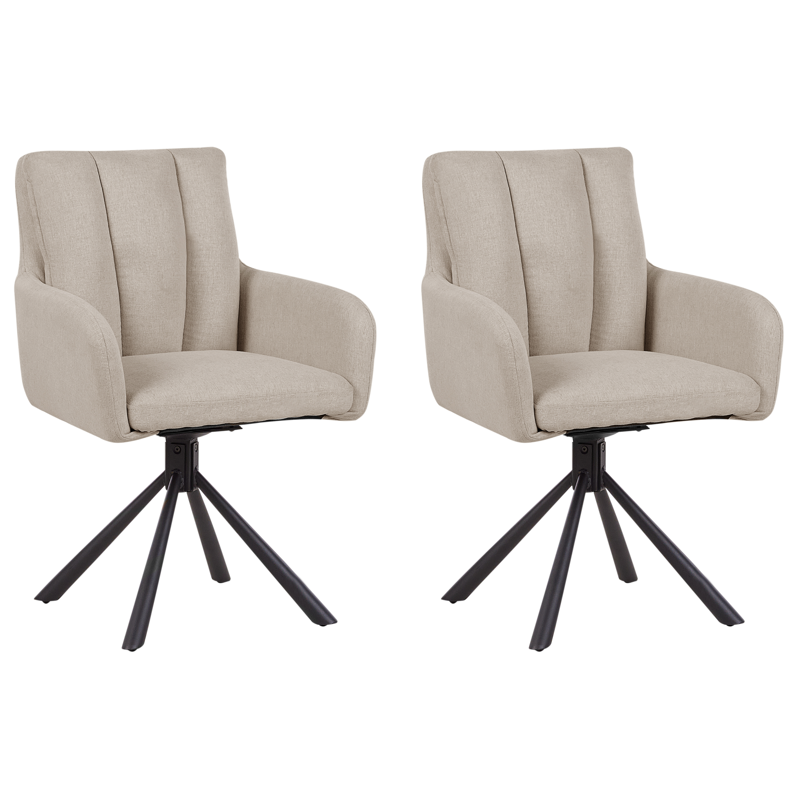 Set med 2 matstolar Vridbar SARDOAL Taupe