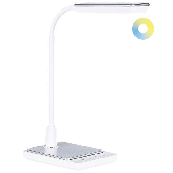 LED-skrivbordslampa CENTAURUS med dimmer Metall Vit