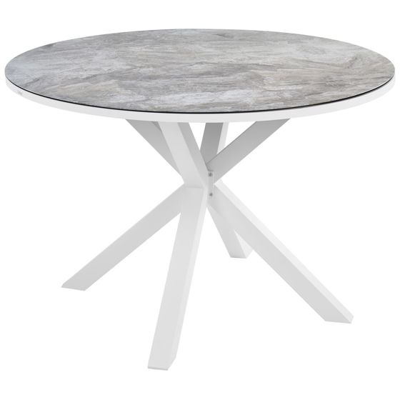 Trädgårdsmatbord MALETTO 120 cm 120 cm Glas Mörkgrå