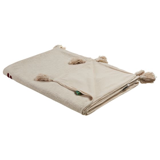 Pläd DEOGHAR Bomull 130 x 180 cm Beige