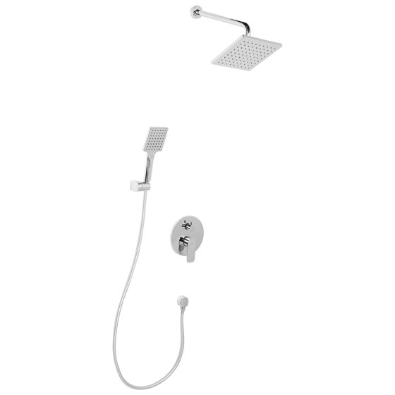 Nedsänkt duschset med regndusch GUARATUBA Silver
