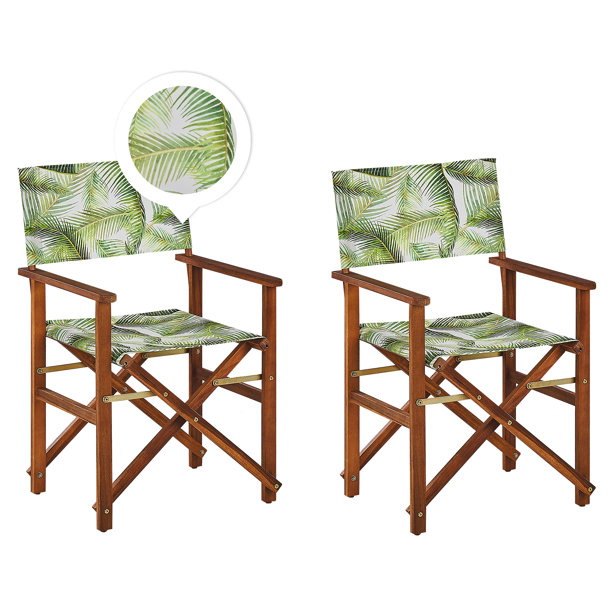 Set med 2 trädgårdsstolar CINE Akaciaträ Ljusgrön