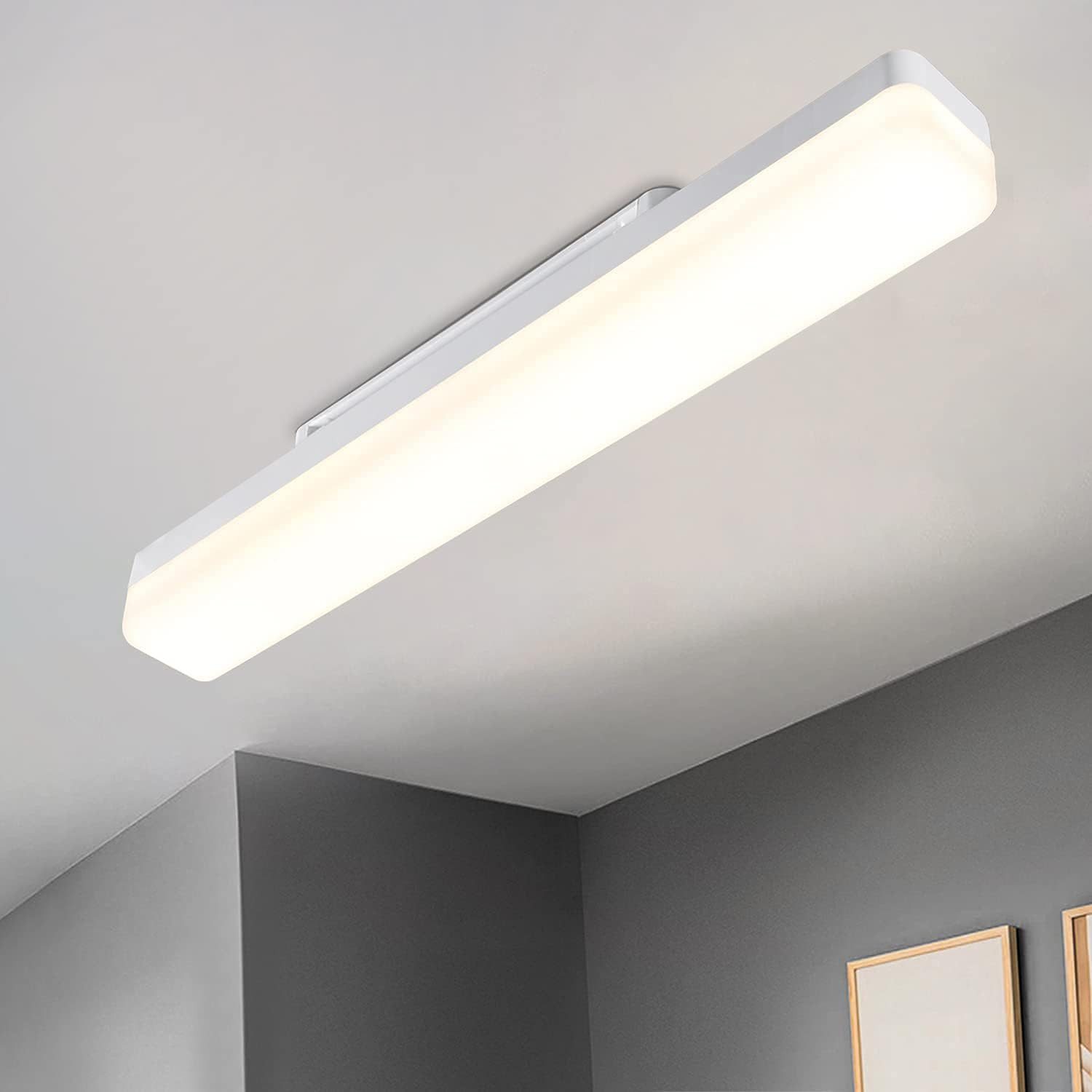NETTLIFE LED - kökstaklampa, lång, 40 cm, dagsljus, 18W, neutralvit taklampa för källaren