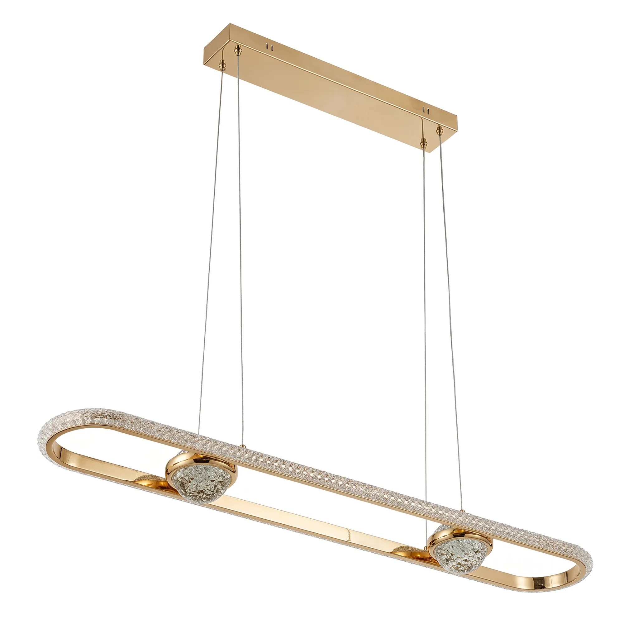 TOOLIGHT hängande taklampa G159-CP LED Guld 98x13,5x97cm